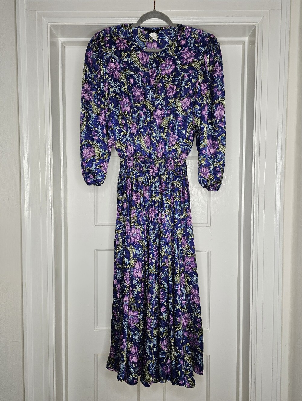 VTG 80s Diane Freis Floral Midi Dress